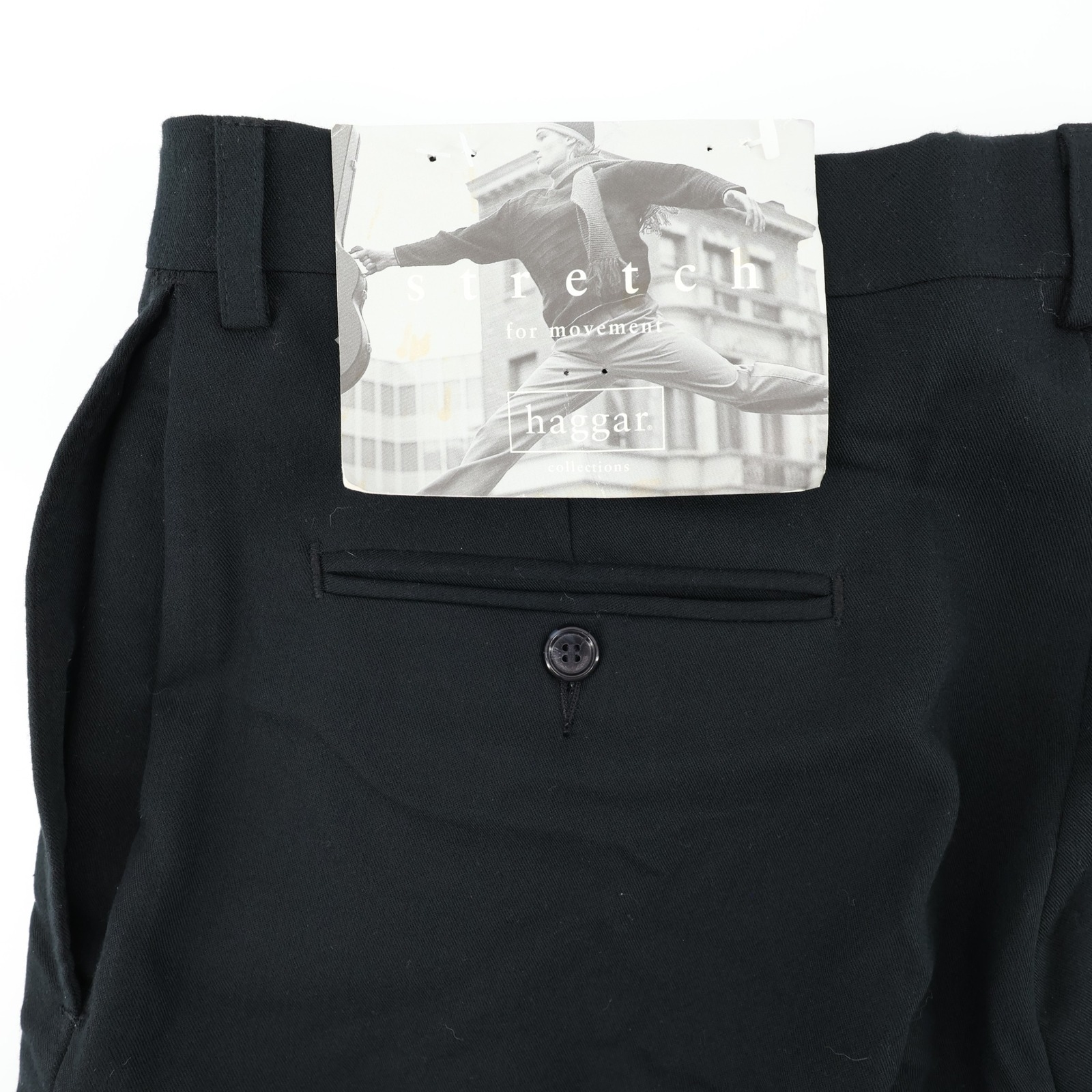 Haggar Collections Men's Stretch Dress Pants 34x30 Black New With With Flaw